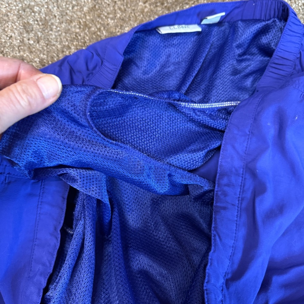 L.L. Bean SunSmart Shorts Women Large Royal Blue Mesh Lined High Rise Drawstring - Picture 4 of 10